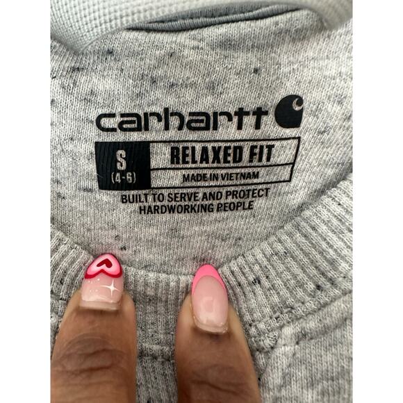 Carhartt Women's Sweatshirt Gray Utility Rugged Relaxed Fit‎ Crewneck Small - Picture 2 of 11